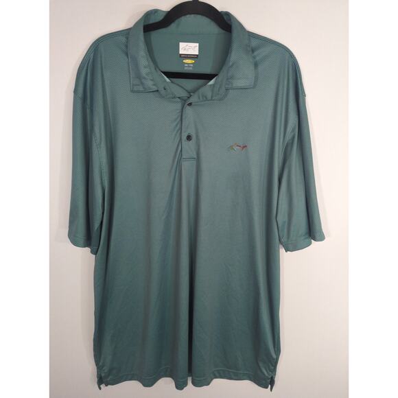 Greg Norman Green Short Sleeve Polo Shirt  XXL Casual Performance - Picture 1 of 7